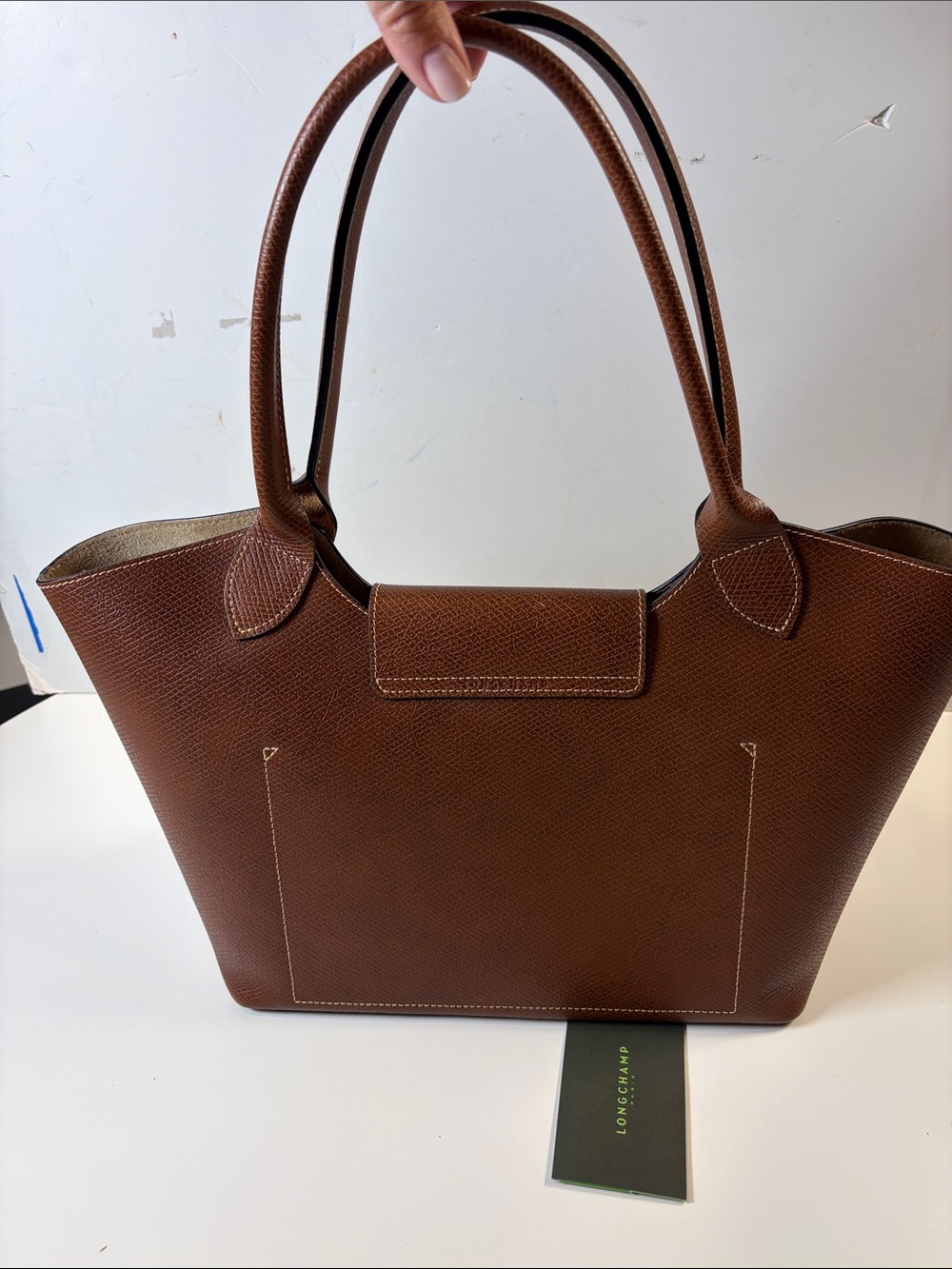 Longchamp Épure L Shoulder Bag Brown Leather Excellent Condition - Picture 6 of 9